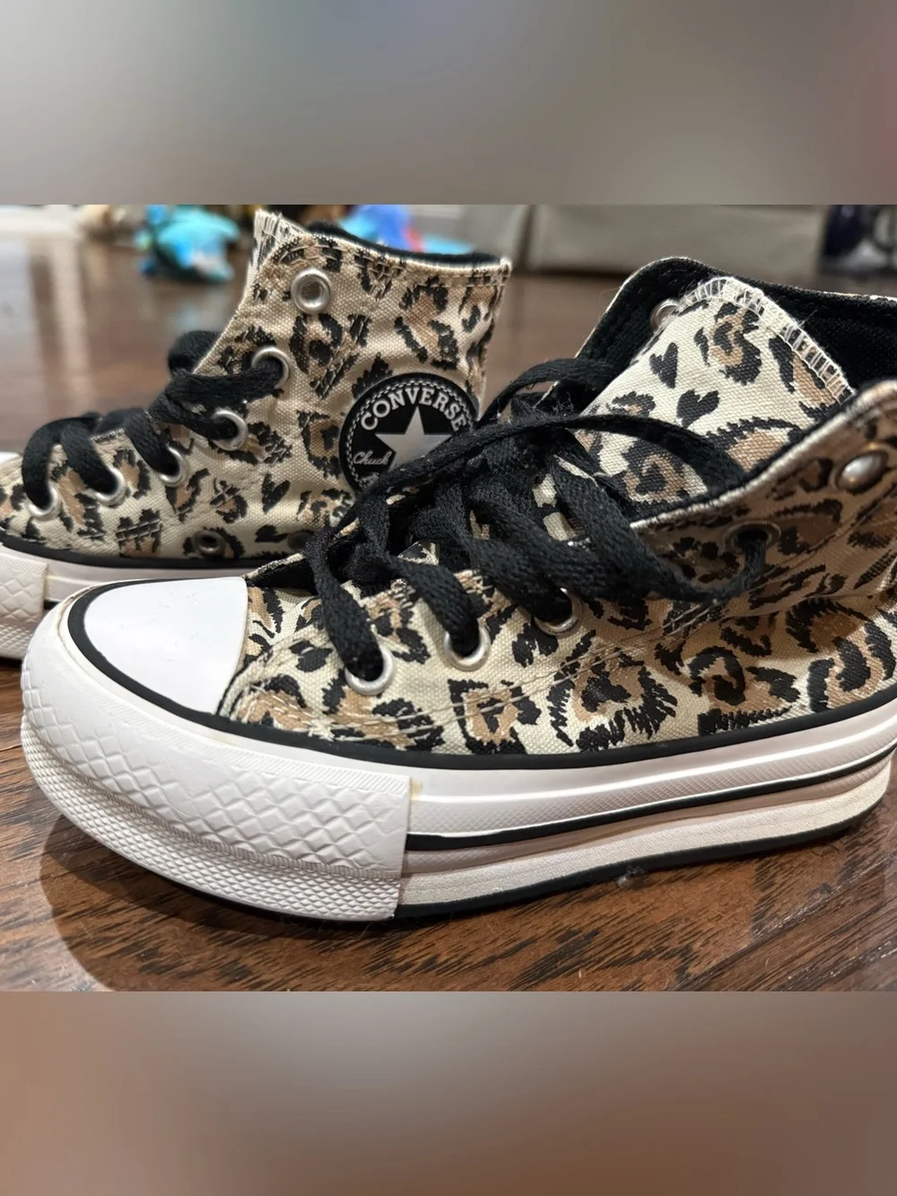 Converse Chuck Taylor All Star EVA Lift High-Top, Animal Print Youth size 11